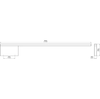 Držák na ručník Držák na ručník SIRO 2142-380AL74 černý kartáčovaný