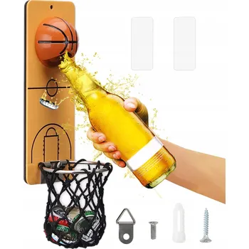 Otvírák RETRO Dřevěný Otvírák na Láhve na Zeď s Magnetem