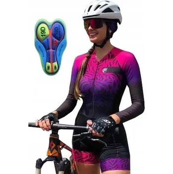 cyklistický dres DÁMSKÝ CYKLISTICKÝ DRES JEDNODÍLNÝ PRODYŠNÝ GELOVÁ VLOŽKA XL