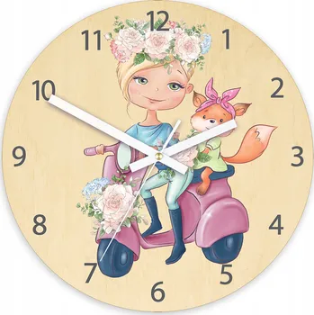Hodiny Nástěnné hodiny ModernClock hnědé 30 cm