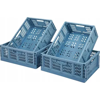 Úložný box Tuevob Sada 4 Skládacích Plastových Košíků Do Kuchyně