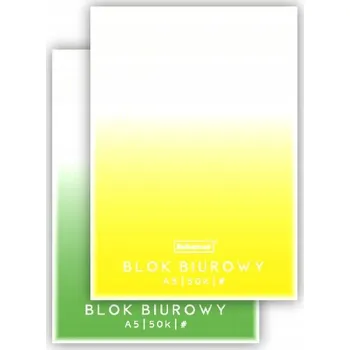 Kancelářský blok A5, 50 listů NOTES Zápisník sešit do mřížky školní kancelářský