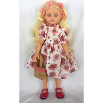 Panenka Realistická panenka Concha kloubová s výraznějšími květy (Las Amigas articuladas - Paola Reina 32 cm)