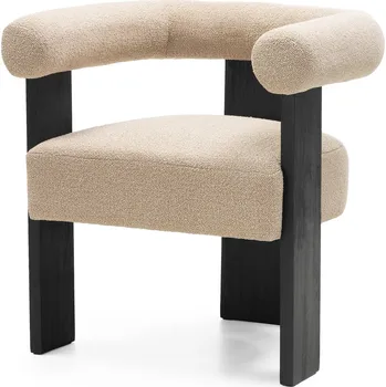 Křeslo Designové křeslo Chilli z masivu béžové/černé