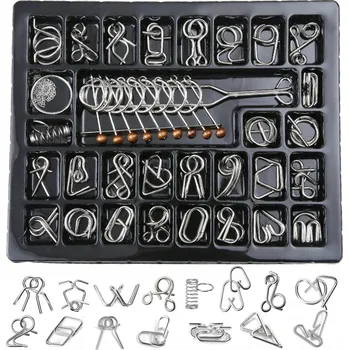 Obraz Puzzle Kovové 30ks Sada Kovových Hlavolamů Logické Hádanky