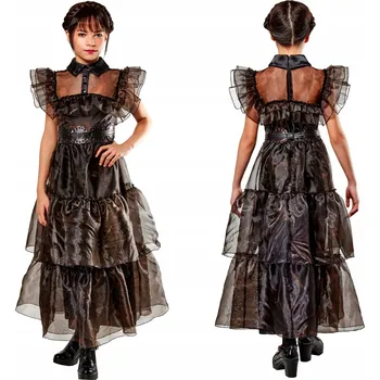 Karnevalový kostým STŘEDAČNÍ KARNEVALOVÝ KOSTÝM ŠATY PRO RAVE'N DANCE 140 CM , 9-10 LET