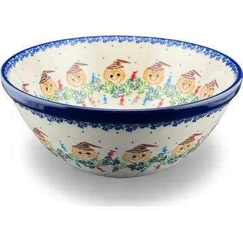 Střední mísa na salát 1 L Dýně Halloween 1483X Keramika Bolesławiec