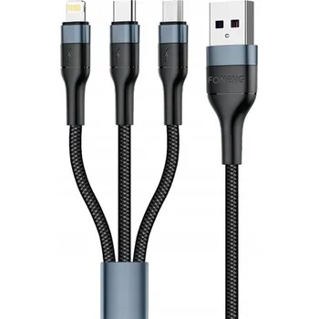 Datový kabel Sada kabelů USB – USB typ C / microUSB / Lightning FONENG
