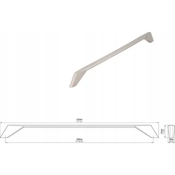 Nábytkové kování Nábytková úchytka SIRO 2343-343ZN27 vzhled nerezové oceli
