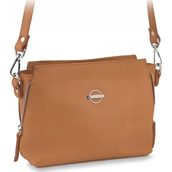 Kabelka Betlewski kabelka z pravé lícové kůže hnědá