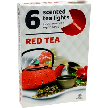 Svíčka Parafínové čajové svíčky Red tea Admit 6 ks