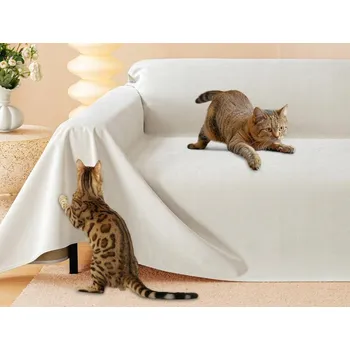 Prostěradlo LOIION Potah na sedačku pro zvířata, voděodolný, béžový, 300x180 cm