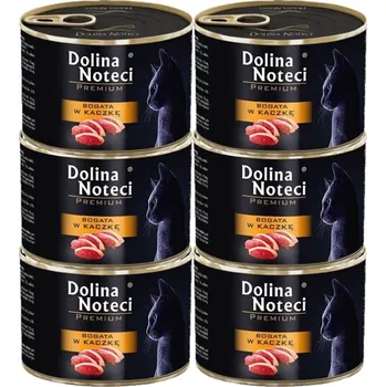 Krmivo pro kočku Dolina Noteci Premium pro kočky s vysokým obsahem kachny 6x185g