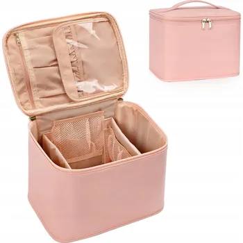 Kosmetická taška Relavel Velká Cestovní Kosmetická Taška Organizér Růžová
