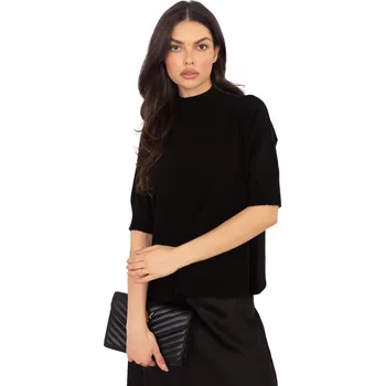 Dámský svetr Italy Moda dámský svetr černý klasický ke kyčlím univerzální velikost