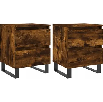 Noční stolek Noční stolek kouřový dub 40 x 35 x 50 cm, 2 zásuvky