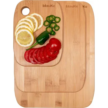 Kuchyňské prkénko BLAUKE Sada bambusových prkének do kuchyně – na chléb, maso, sýr, zeleninu