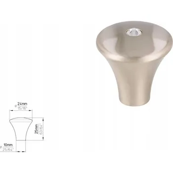 Nábytková úchytka SIRO 2037-24ZN21J3, vzhled nerezové oceli / SWAROVSKI