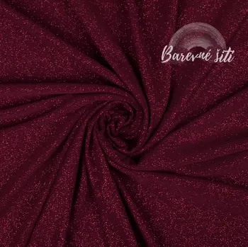 Plesový úplet se třpytkami Bordó, 2026 (E) 0,40m/ks (Příjemný třpytivý úplet)