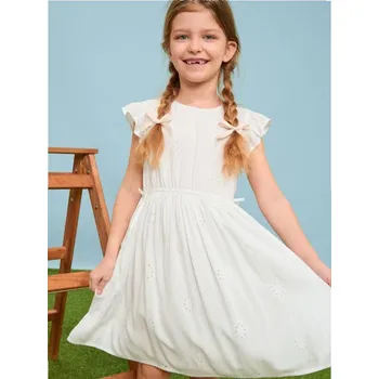 Dívčí šaty Sinsay - Šaty s ažurovým vzorem - bílá - 261CI-00X - 261CI-00X-104