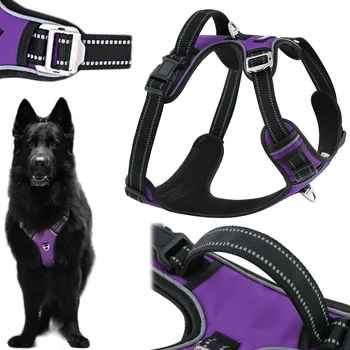 Postroj pro psa Postroj pro psy Easy Walk HUGGY DOGGY fialový, velikost L