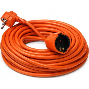 Napájecí kabel Prodlužovací Kabel s uzemněním, 1 zásuvka, 15 m, oranžový
