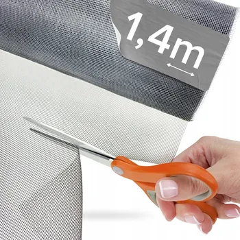 Síť proti hmyzu NextHook - šedá síťovina na metry 1,4 m x 1 m moskytiéra ze sklolaminátu