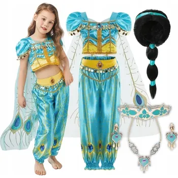 Karnevalový kostým KOSTÝM PŘEVLEK JASMÍNA ARABSKÁ DUBAJSKÁ PRINCEZNA 110 116 CM