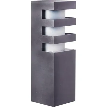 Venkovní osvětlení Obdélníkový osvětlovací sloupek Su-ma E27 25 cm šedý