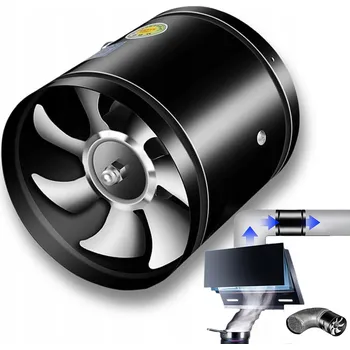 Domácí ventilátor Potrubní ventilátor fi150 mm TICHÝ 40db! výkonný 530m3/h 2800 ot/min