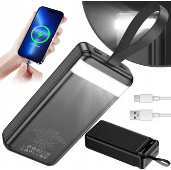 Powerbanka Výkonná Powerbanka 50000mAh se 3 USB Porty a Type-C - Univerzální a Bezpečná