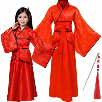 Karnevalový kostým KOSTÝM PŘEVLEK KIMONO JAPONKA TRADIČNÍ KOSTÝM JAPONSKÝ KARNEVAL 110 116