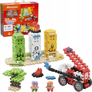 ostatní stavebnice Marioinex vafle mini hasičská akce - hasiči 148 dílů, 2 figurky