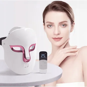 Pleťová maska LED MASKA NA OBLIČEJ FOTONOVÁ TERAPIE SVĚTLEM 4 BARVY ANTI AGING