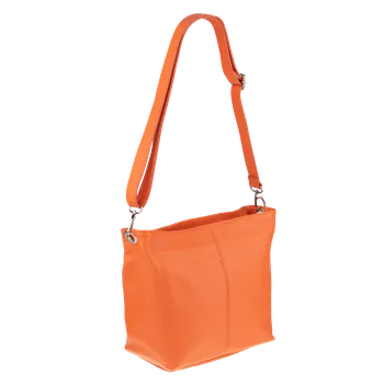 Kabelka NovaKabelka.cz Kožená italská crossbody kabelka Prisca Arancione Chiara