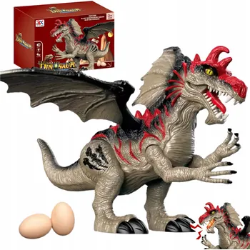 Figurka Interaktivní Dinosaurus Klade Vejce Zvukové a Světelné Efekty, Chodí a Řve