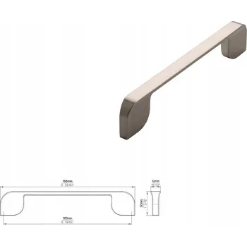 Nábytkové kování Nábytková úchytka SIRO 2391-168ZN21 vzhled nerezové oceli