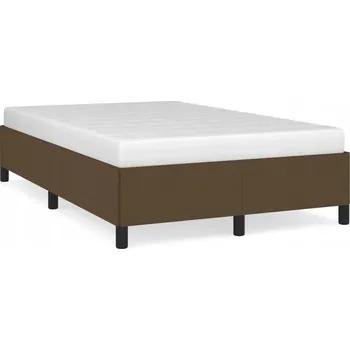 Postel Rám postele sametový, tmavě hnědý, 203 x 123 x 35 cm