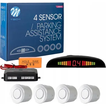 Parkovací asistent Parkovací senzor M-Tech CP4S – 4 senzory, zvuková a vizuální signalizace