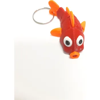 Přívěsek na klíče ryba petG Barva: červeno-oranžová, Velikost: Přívěsek malý