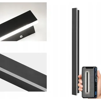 Nástěnné svítidlo DLOUHÉ NÁSTĚNNÉ SVÍTIDLO VILLA WALL LIGHT ČERNÉ IP65 24W 80CM bílé světlo