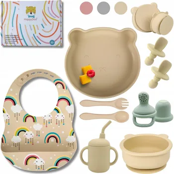 Sada nádobí HAPPYDOO Sada Nádobí pro Děti Bez BPA s Přísavkou