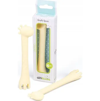 Příbor DÁREK K NAROZENINÁM PRO DĚTI LŽIČKA ŽIRAFA LŽÍCE NA KRMENÍ ODOLNÁ