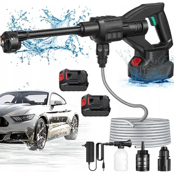 Vysokotlaký čistič Bezdrátová Přenosná Tlaková Myčka 48V Sada Vyměnitelných Trysek