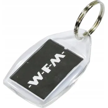 PŘÍVĚSEK NA KLÍČE WFM BÍLO ČERNÁ
