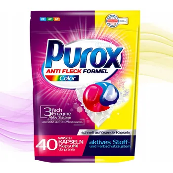 Prací prostředek Purox Color prací Kapsle 40 kusů