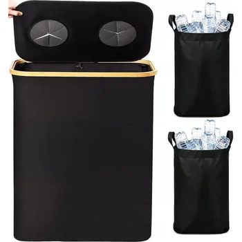 Odpadkový koš KOŠ NA TŘÍDĚNÝ ODPAD 140 L NÁDOBA NA LAHVE A PLECHOVKY, SE 2 VYJÍMATELNÝMI VAKY