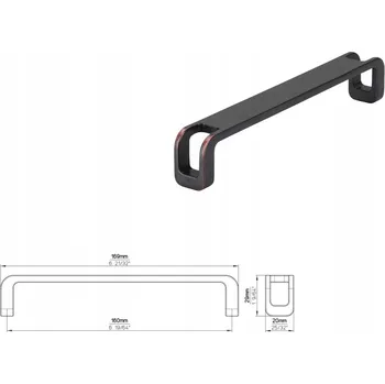 Nábytková úchytka SIRO 2285-169ZN77 efekt černé mědi