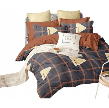 Povlečení SADA POVLEČENÍ 200x220 BAVLNĚNÝ SATÉN POVLEČENÍ NA POLŠTÁŘE 70x80