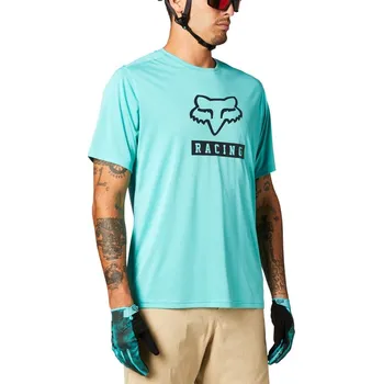 Cyklistické oblečení FOX Ranger Ss Jersey Block dres pánský teal, S